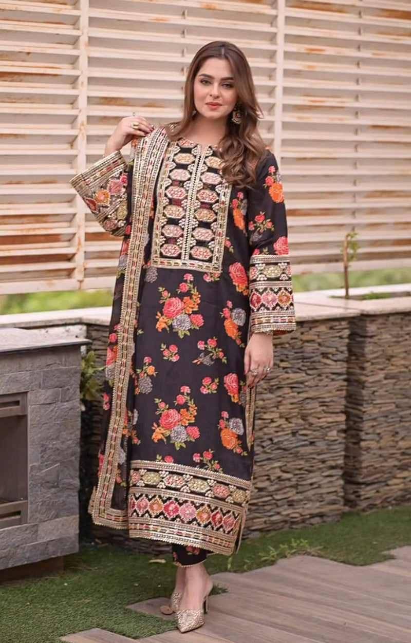 ANEELA’s SILK BLACK - LUX07