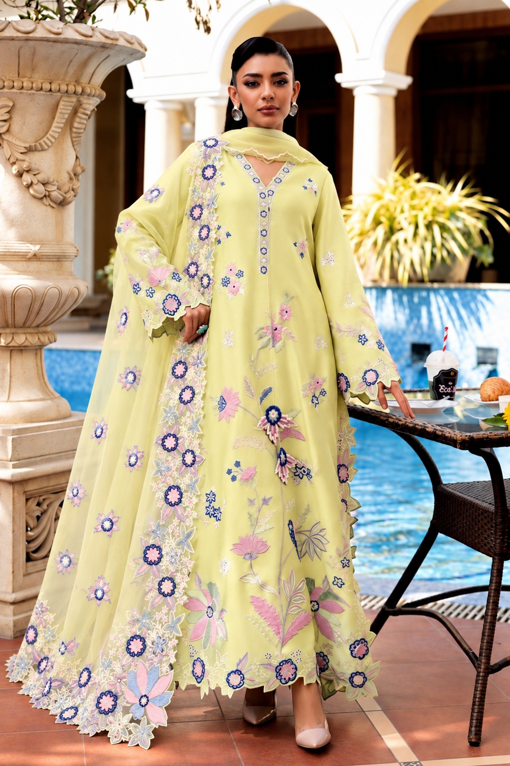 Kaftan - lemon blooms