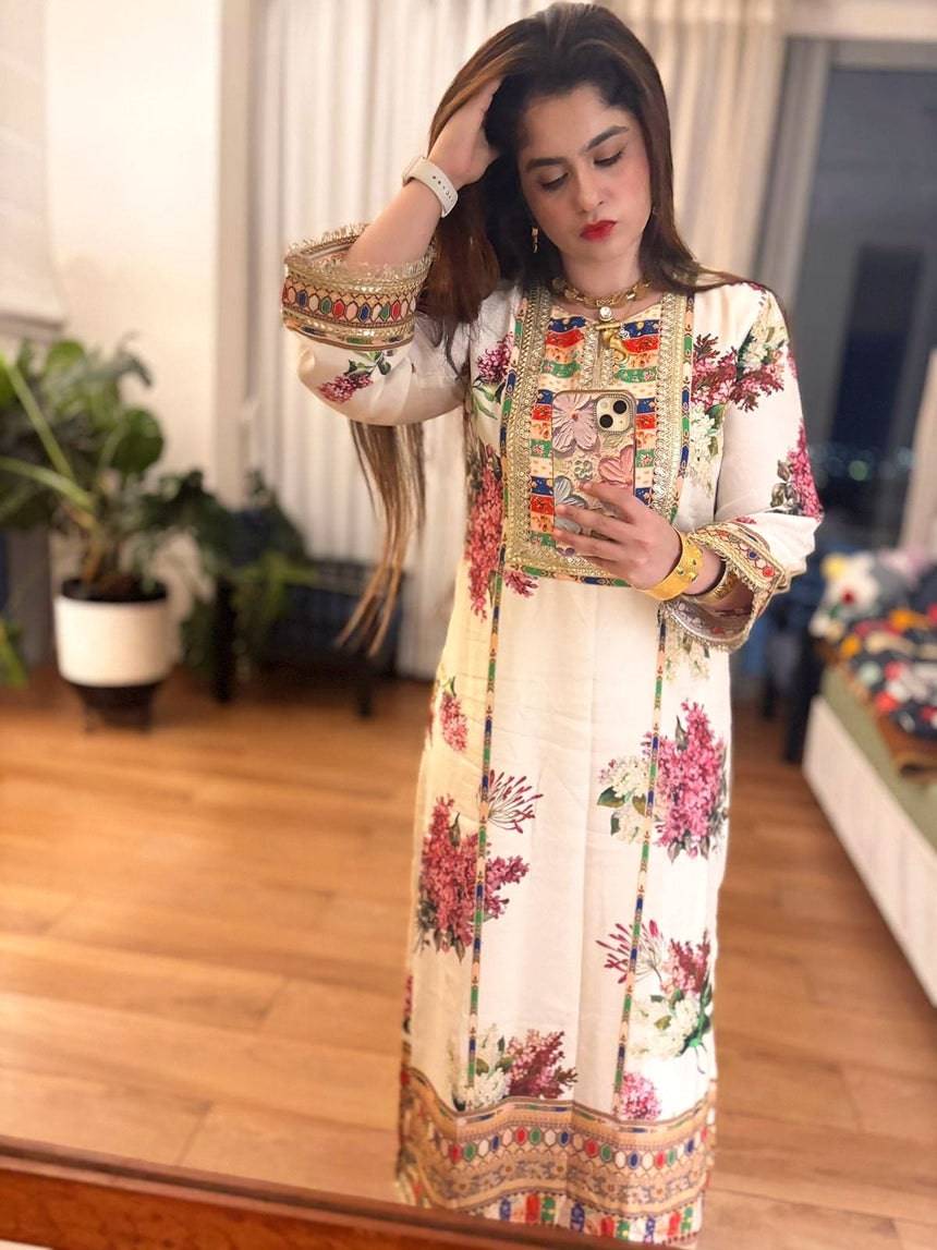 Sabyasachi - white kaftan 3 pc