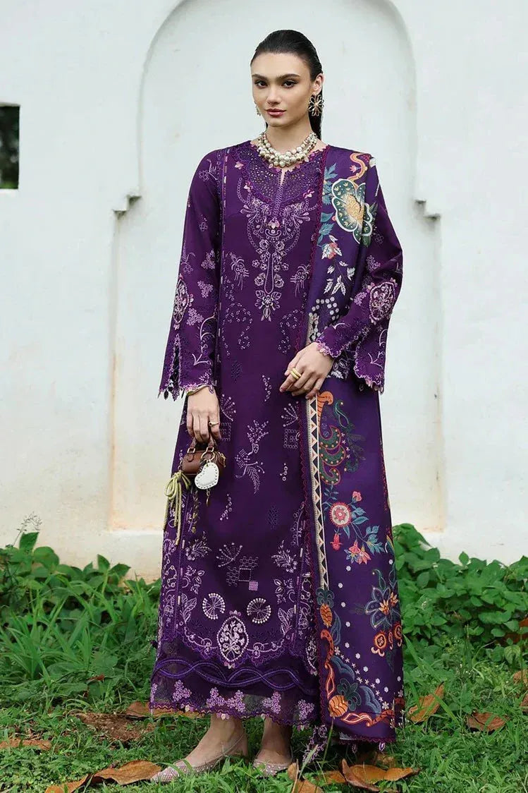 Qalamkar Qline - 10purple lawn