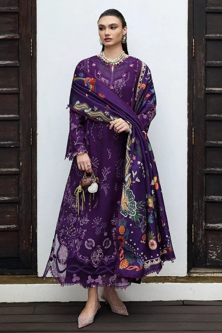 Qalamkar Qline - 10purple lawn