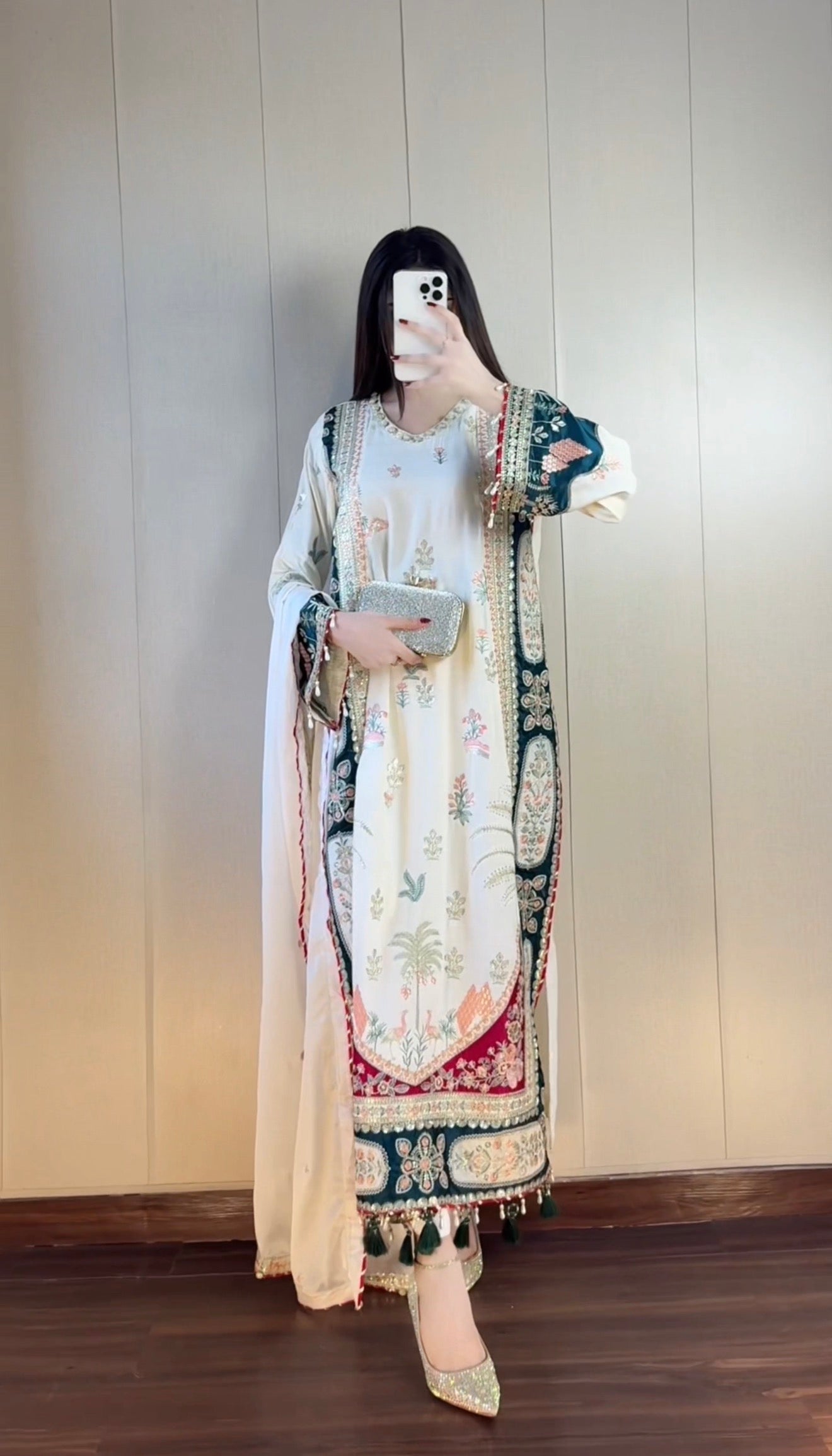 ETHNIC KAFTAN - beige READY TO WEAR
