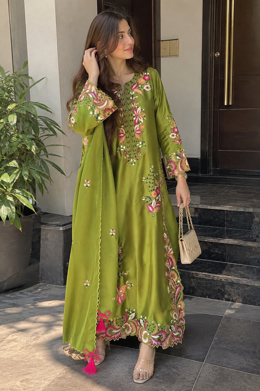 SHEEREEN’s - olive Kaftan