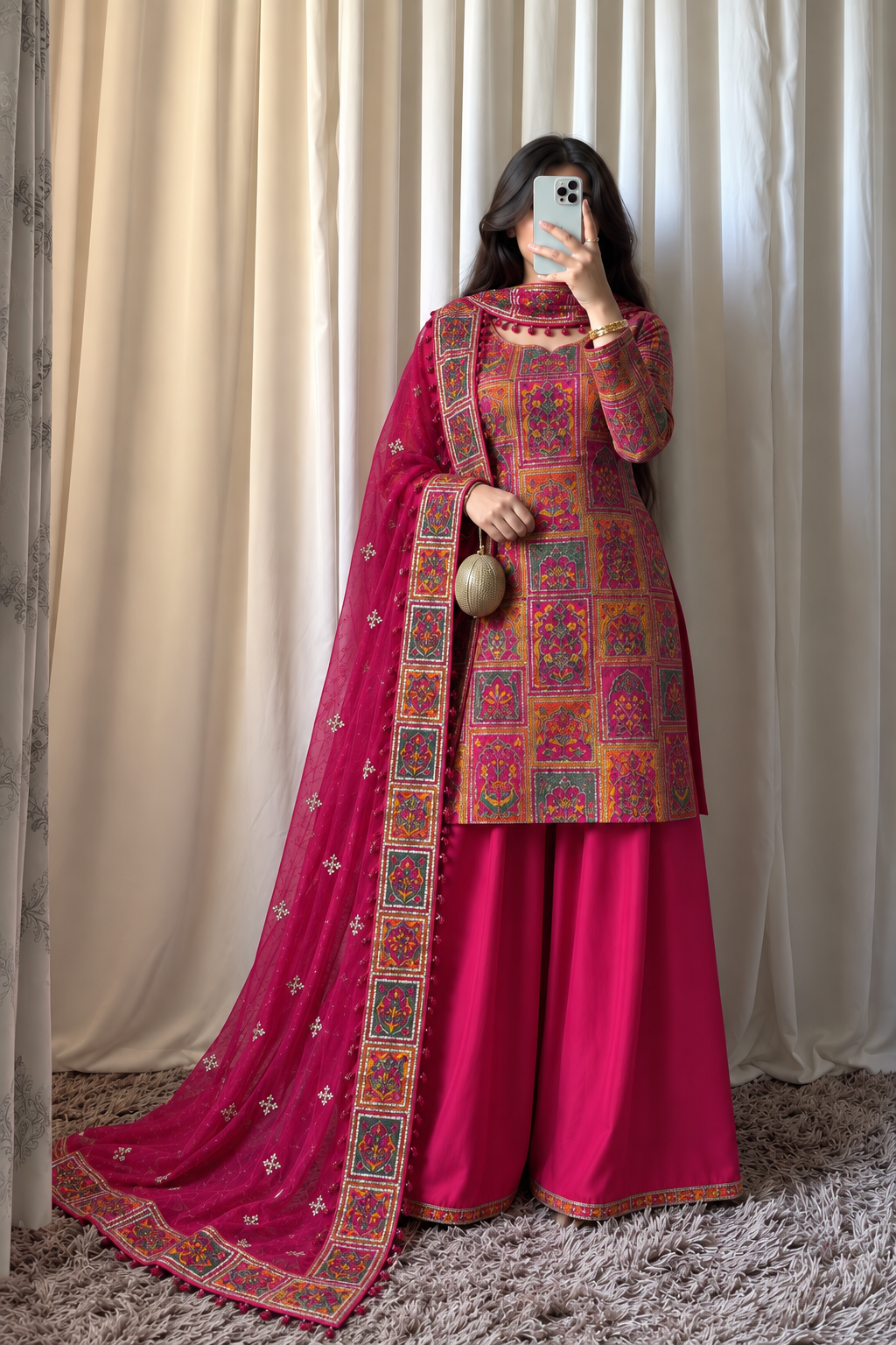 Nakshi - Hot pink