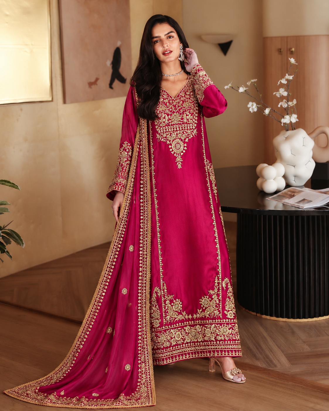 Fushia pink - kaftan