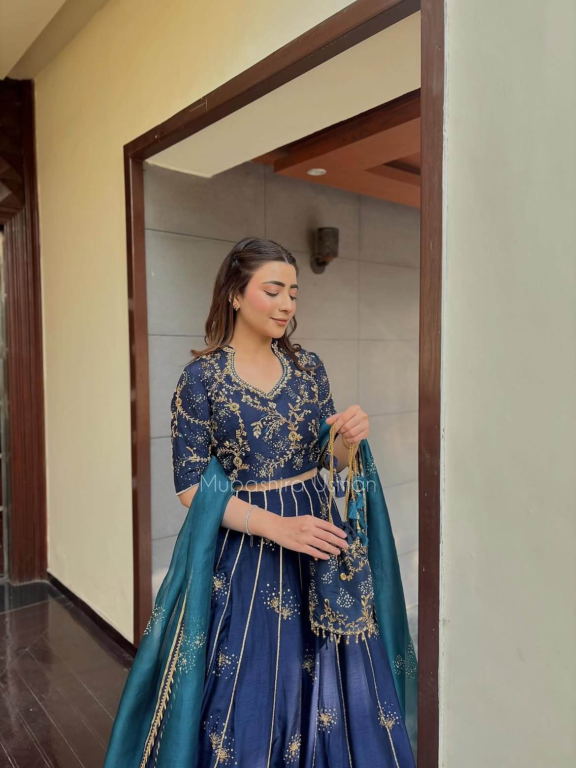 Mubashira Usman Luxury Formal Bridal Wedding Collection - Special Lehenga Choli - ZAHVEEN