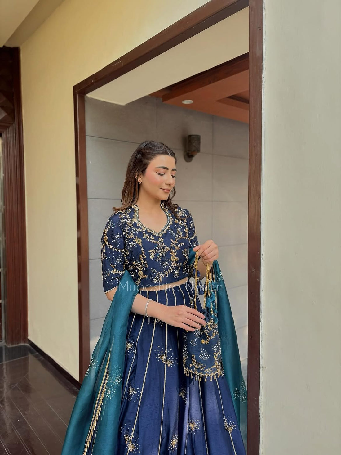 Mubashira Usman Luxury Formal Bridal Wedding Collection - Special Lehenga Choli - ZAHVEEN