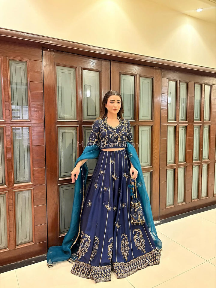 Mubashira Usman Luxury Formal Bridal Wedding Collection - Special Lehenga Choli - ZAHVEEN