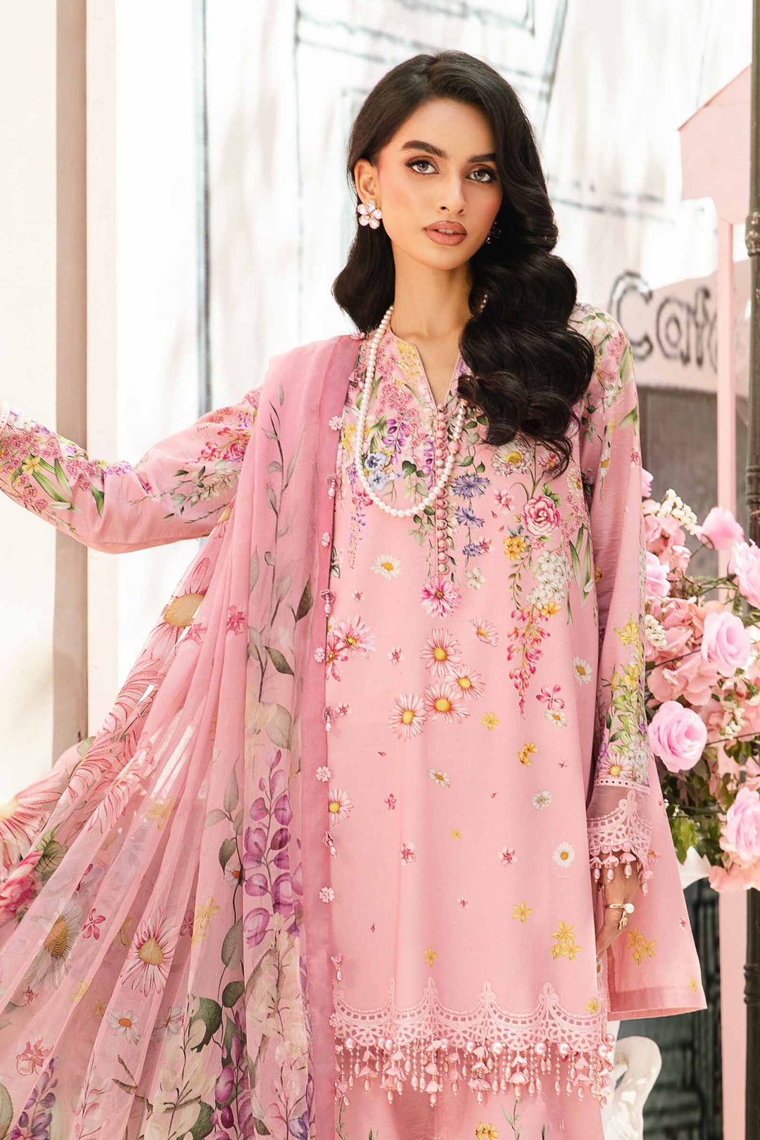 MPRINT LAWN - 3B Farshi Pink