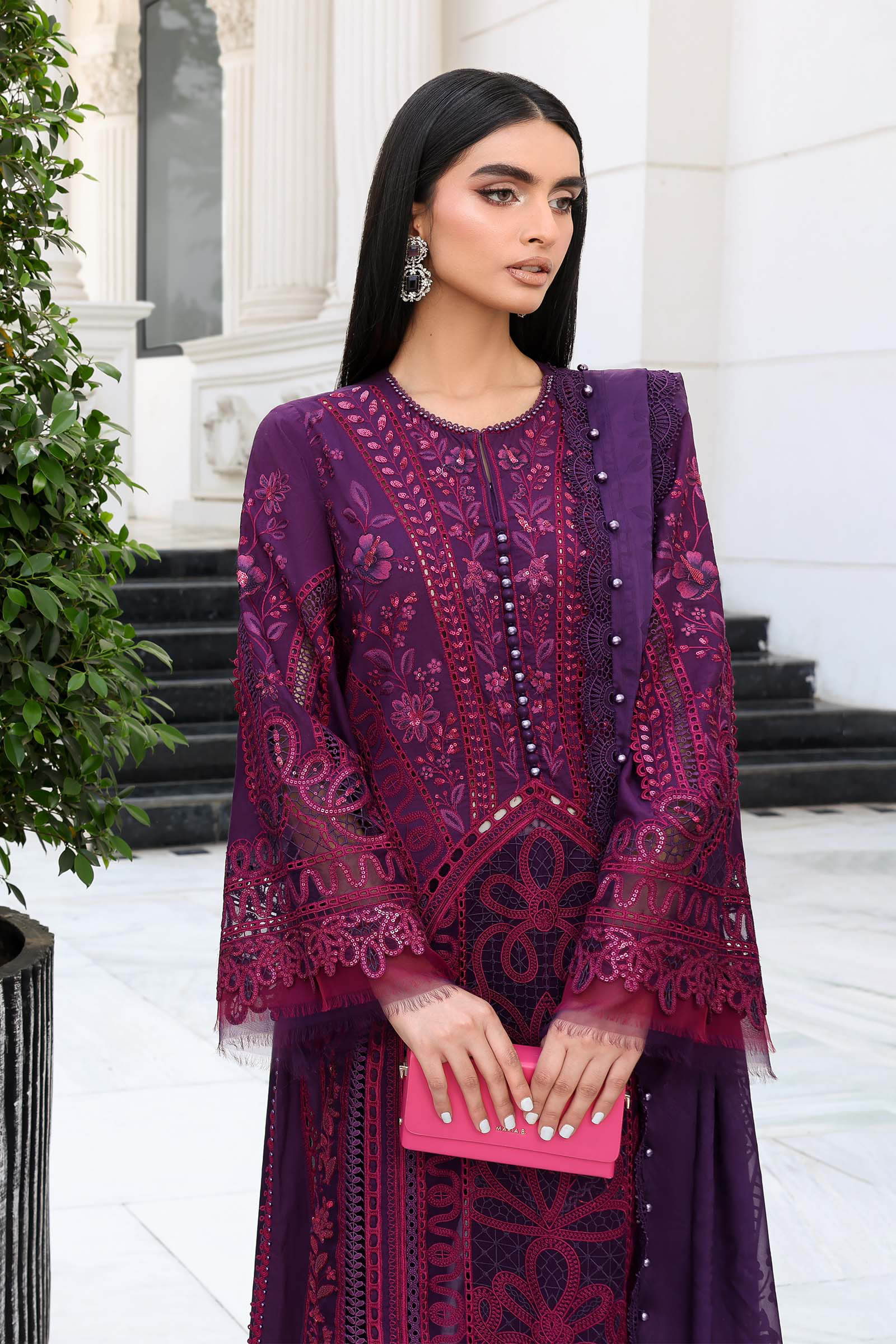 MariaB Lawn - voilet Purple
