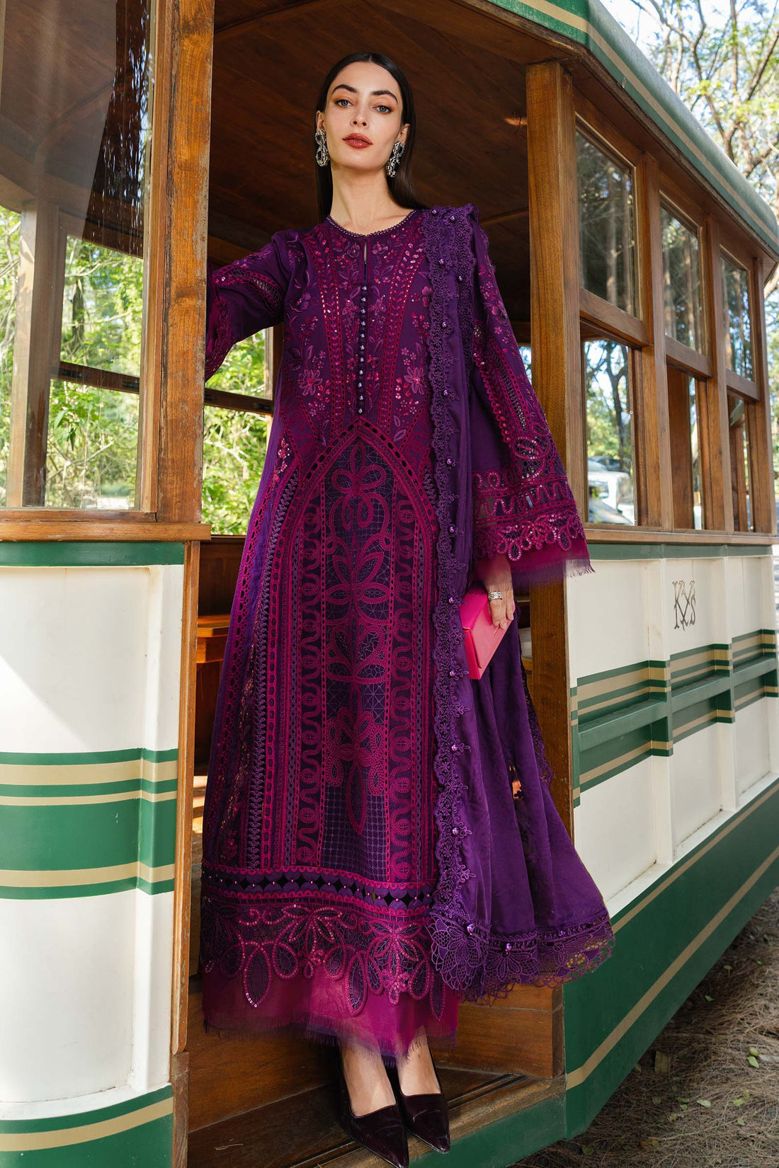MariaB Lawn - voilet Purple