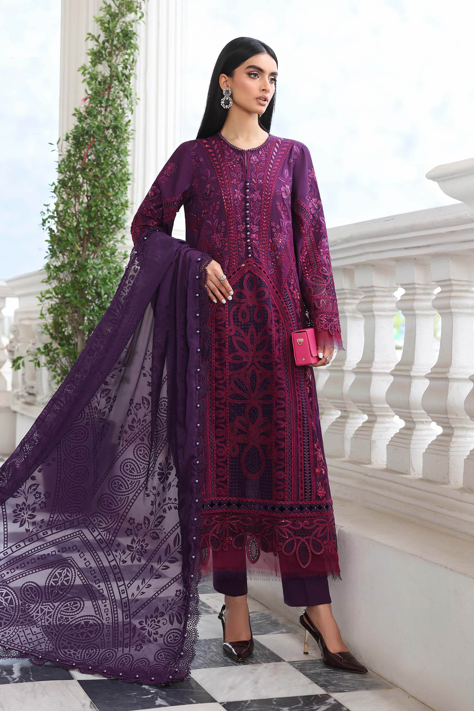 MariaB Lawn - voilet Purple