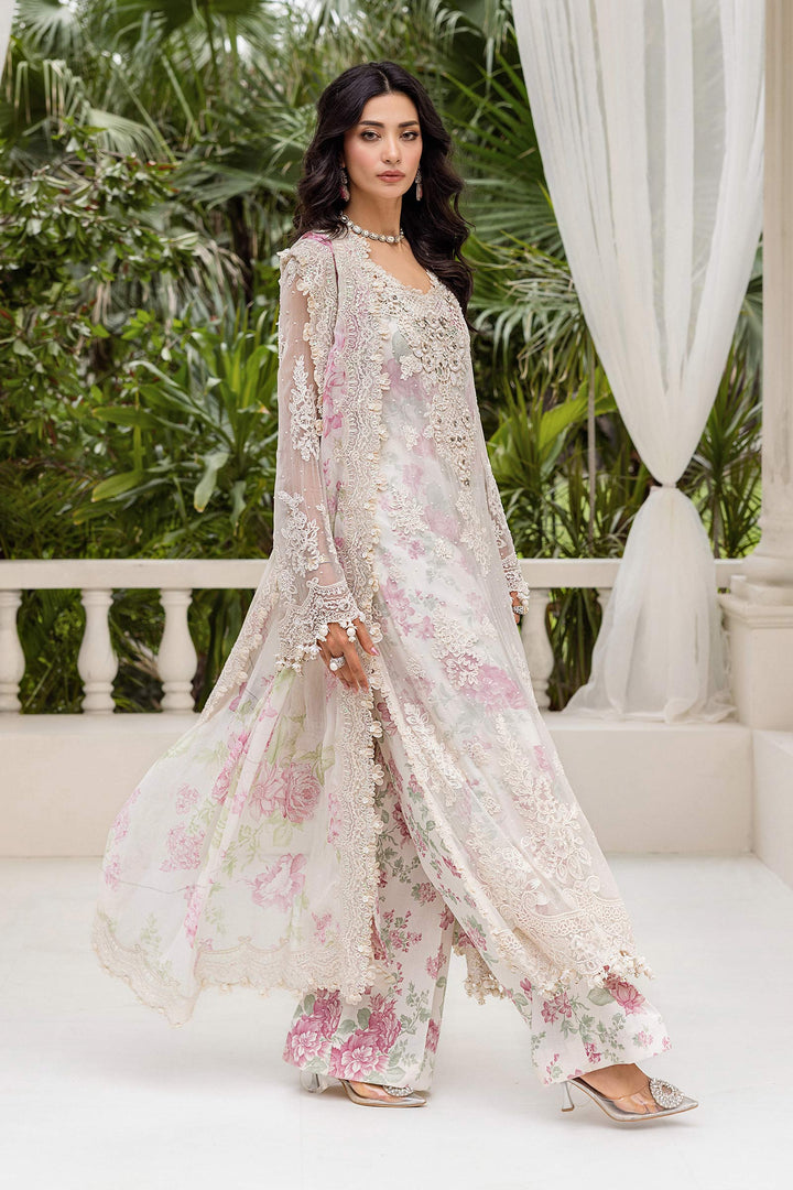 Maria.B chiffon- white Rose