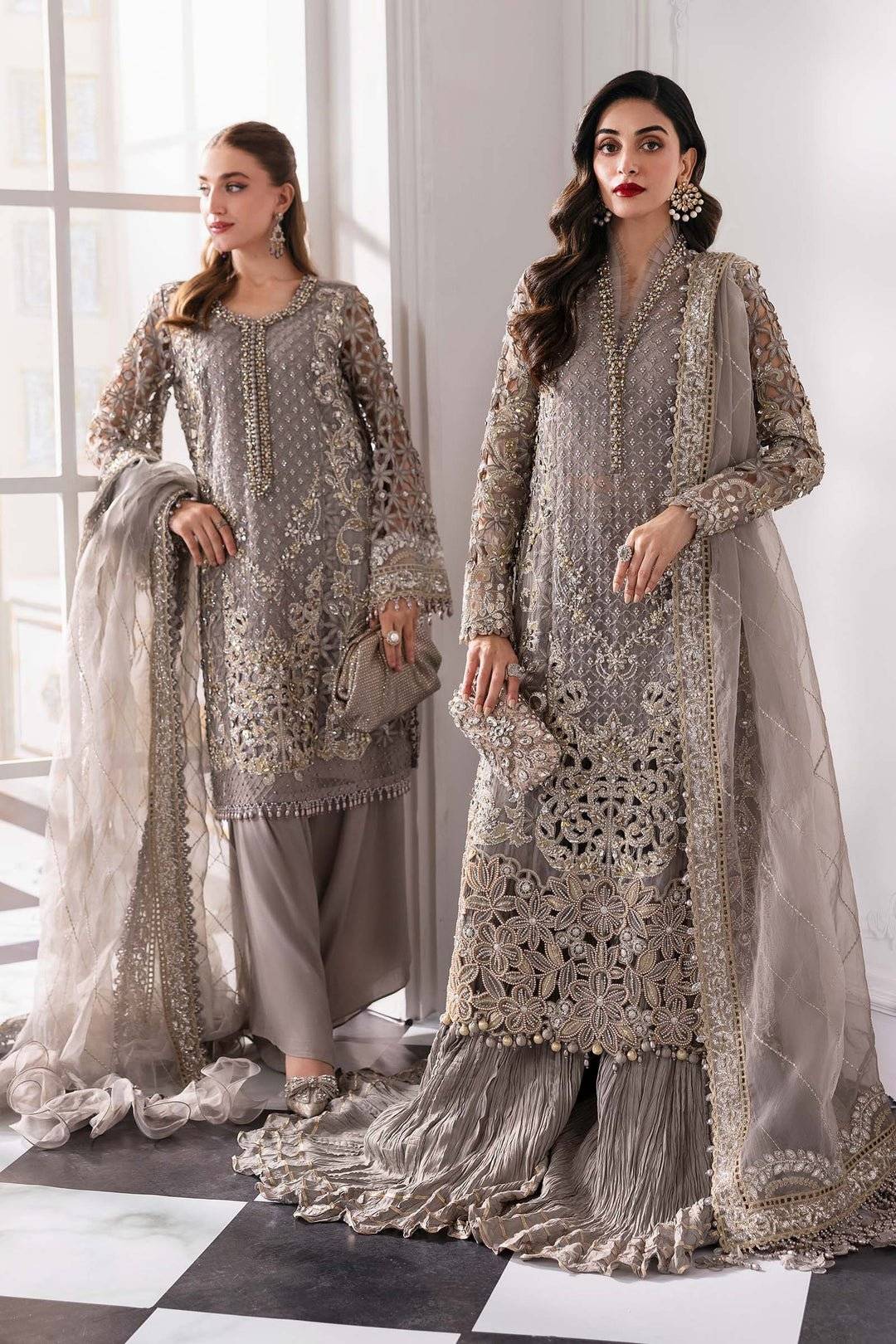 M.B - Grey Cutwork