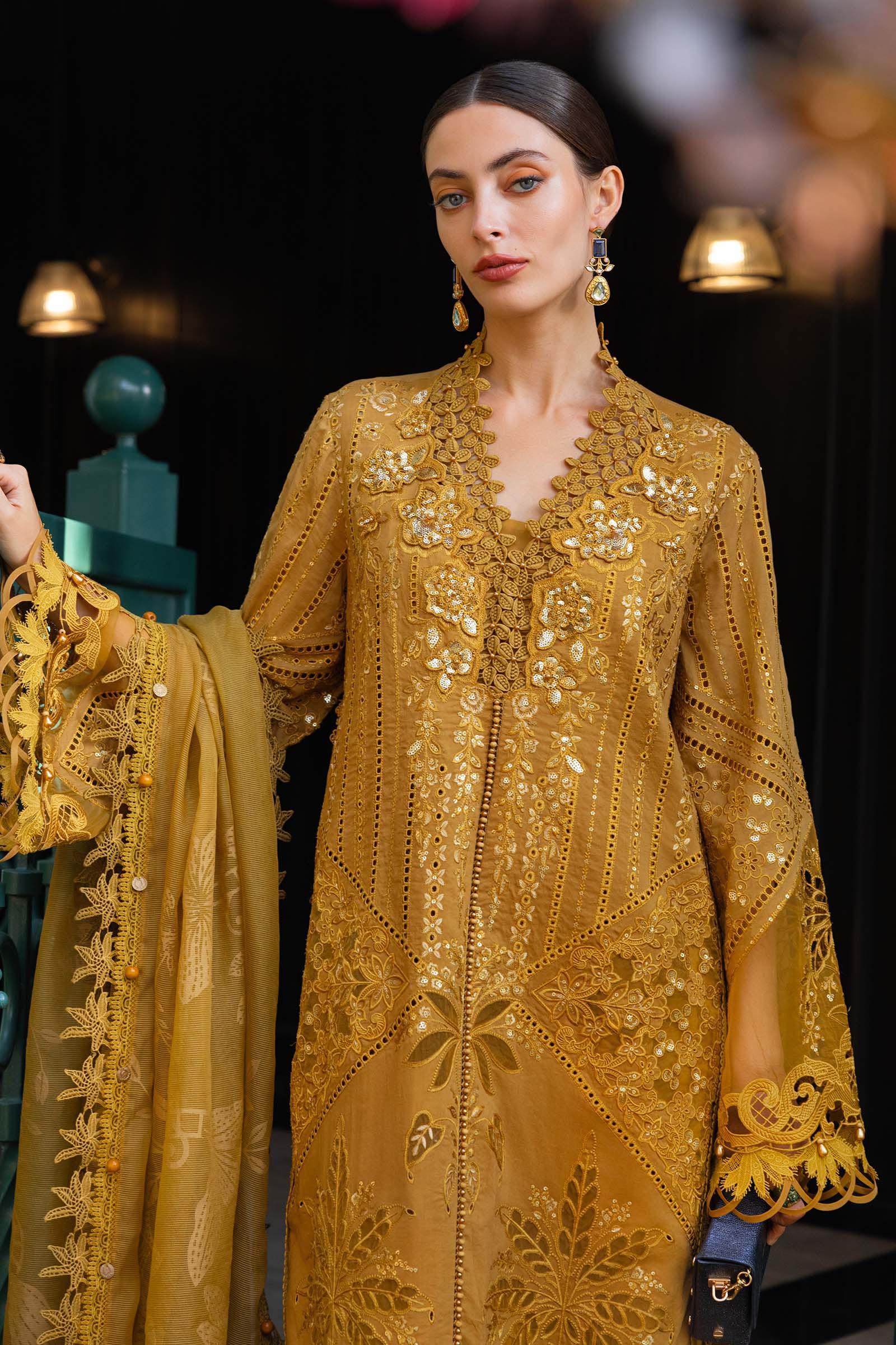 Maria.B Lawn - Mustard D-07