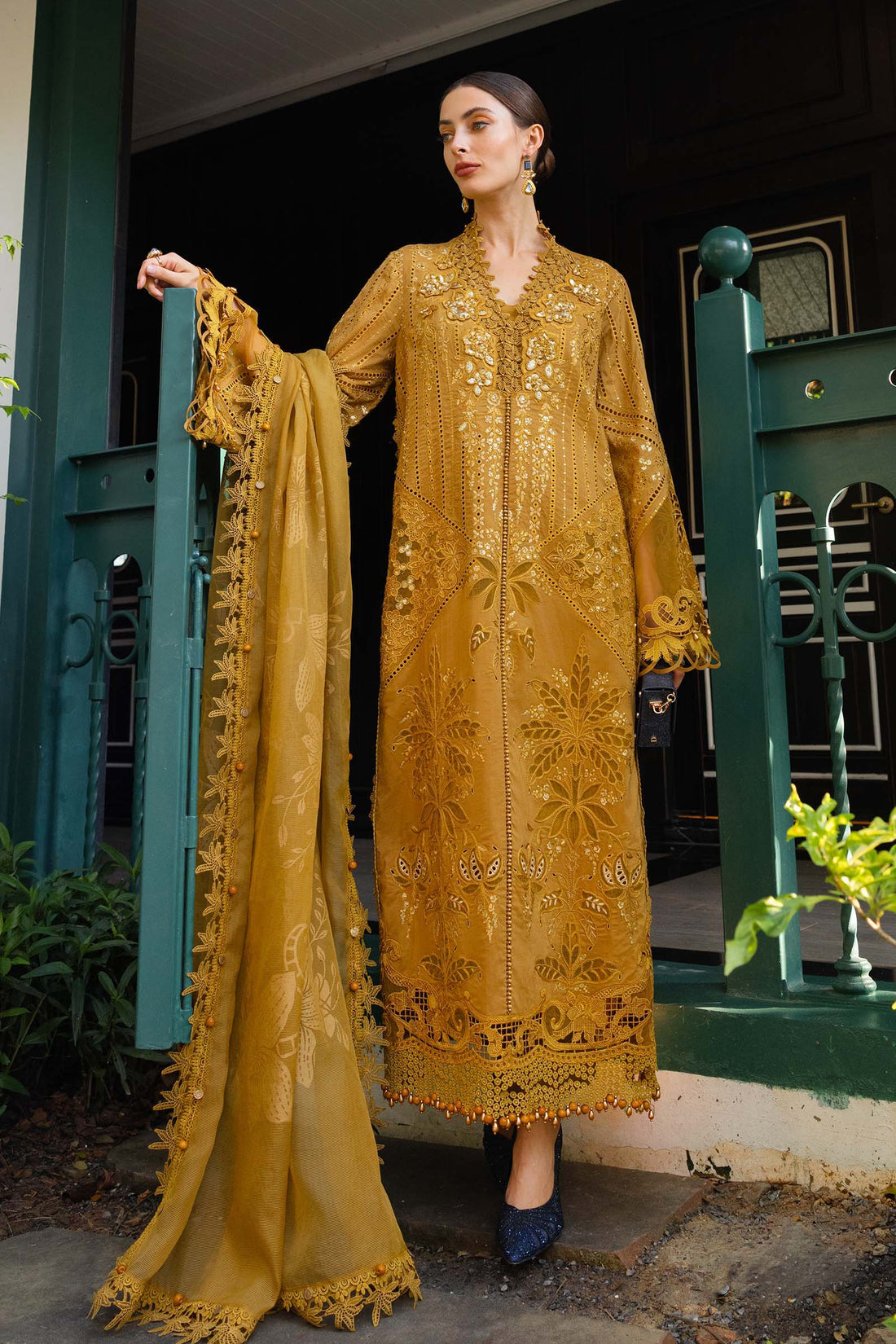 Maria.B Lawn - Mustard D-07
