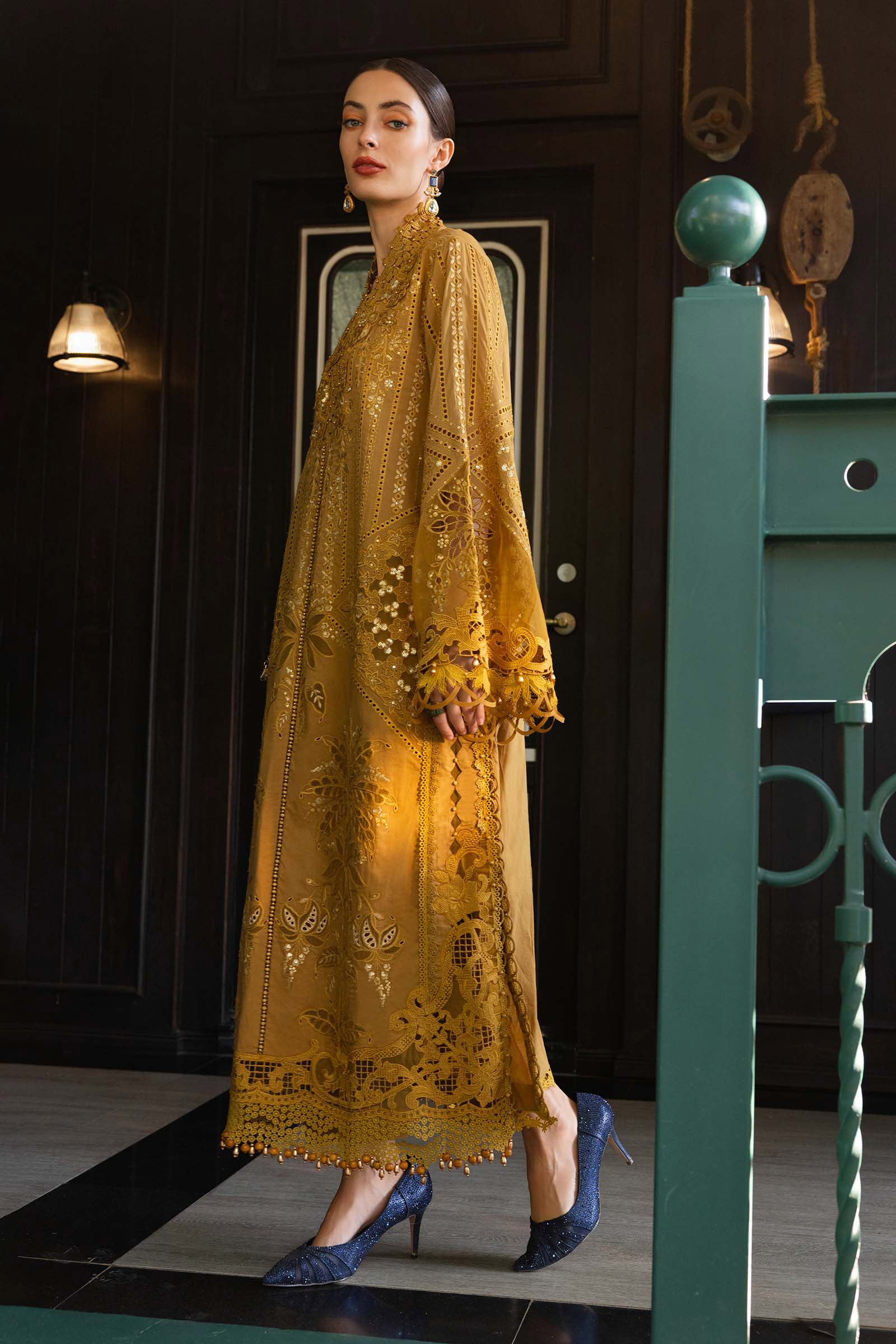 Maria.B Lawn - Mustard D-07
