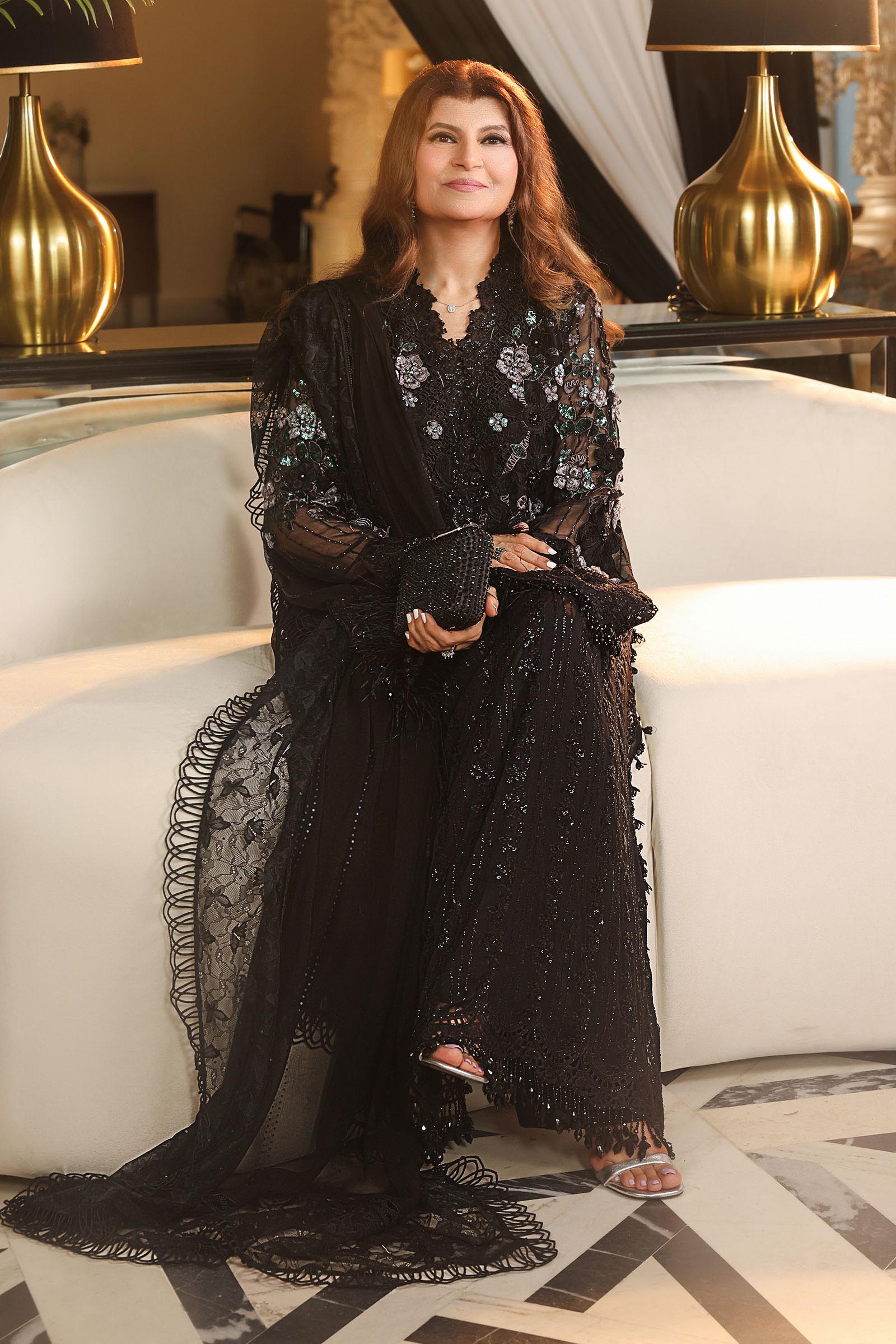 3 Piece Unstitched Embroidered Chiffon MPC-26-204-Black