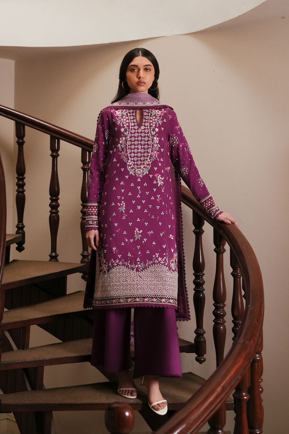 Afrozeh LAWN - magenta jz