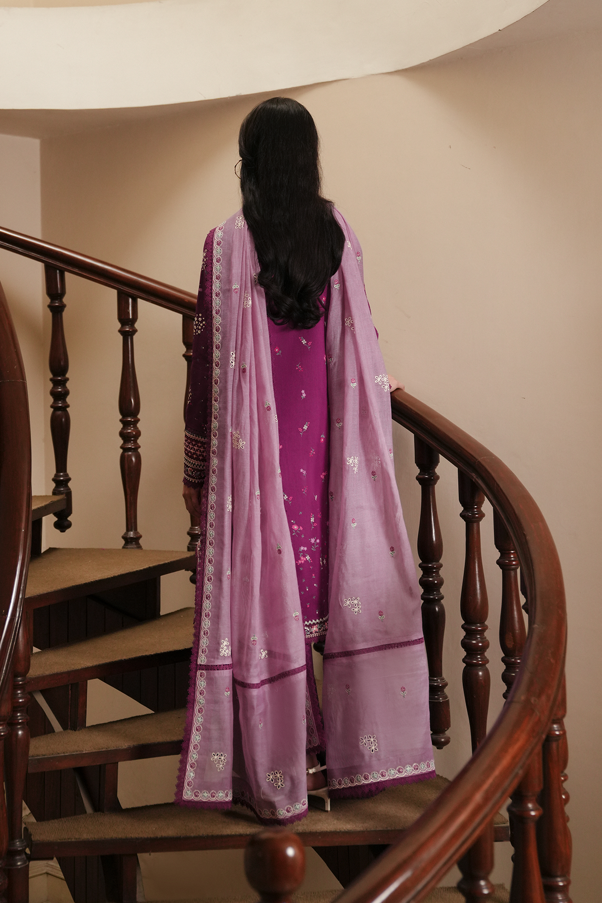 Afrozeh LAWN - magenta jz