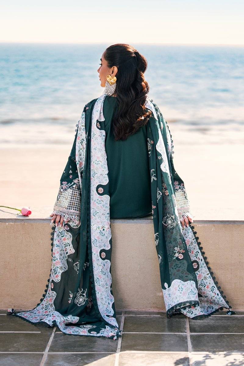 QALAMKAR LAWN - Green zura