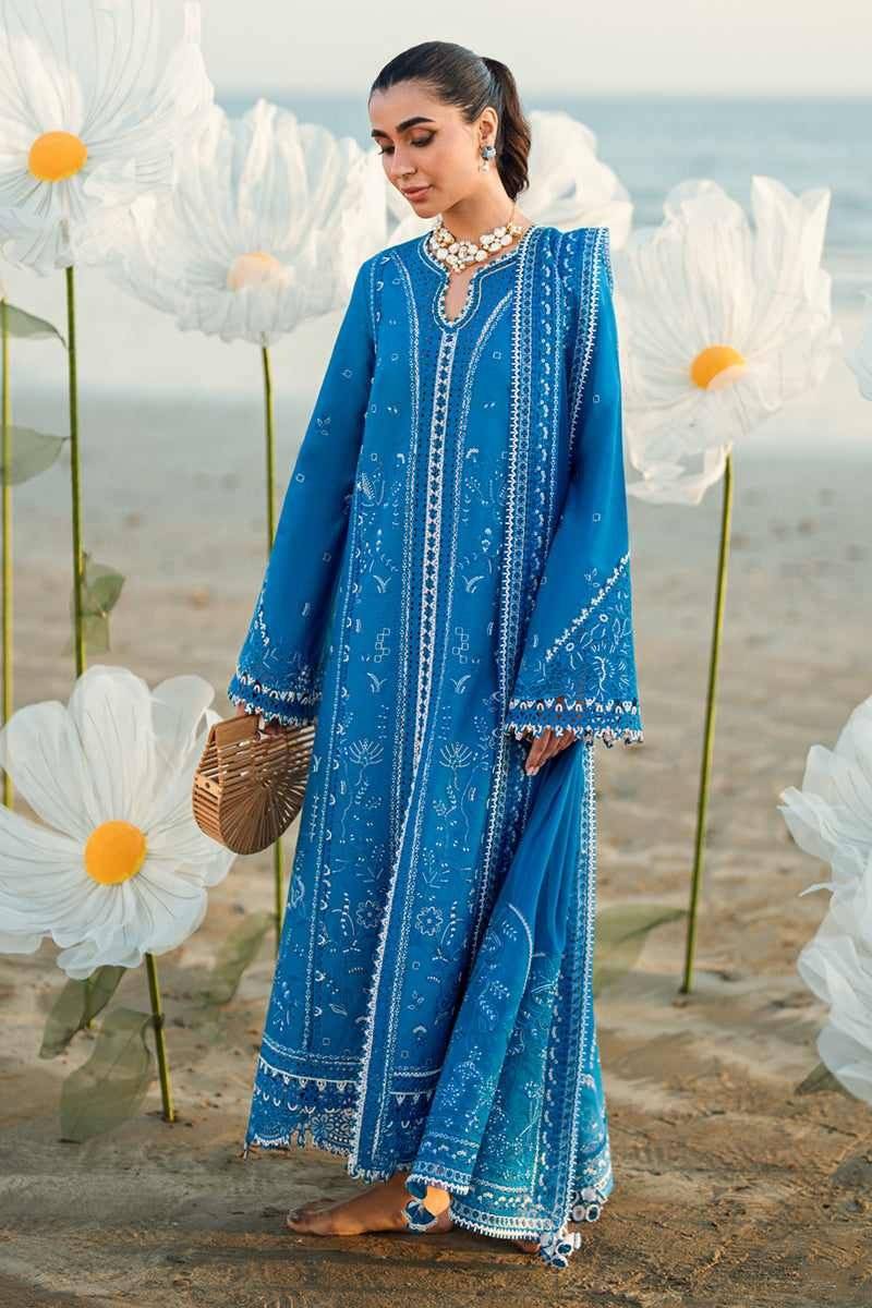 Qalamkar asmani Blue LAWN