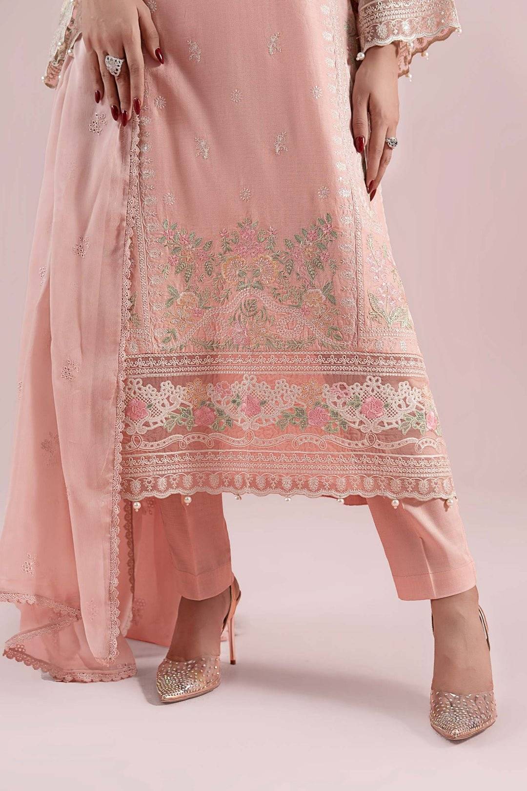 MARIA.B lawn - Dobby peach