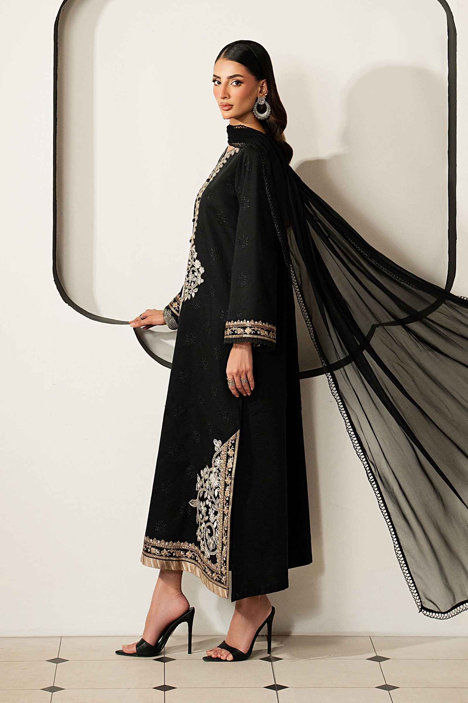 Maria B Lawn- charcol