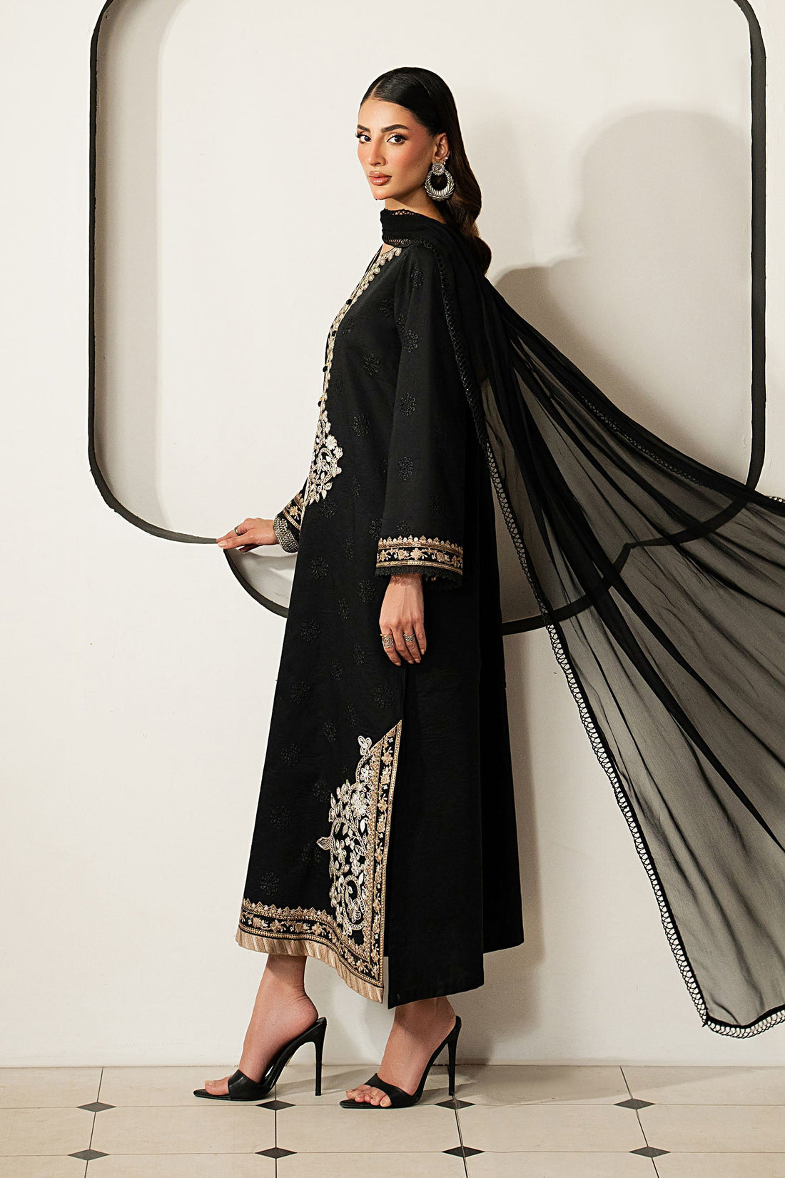Maria B Lawn- charcol