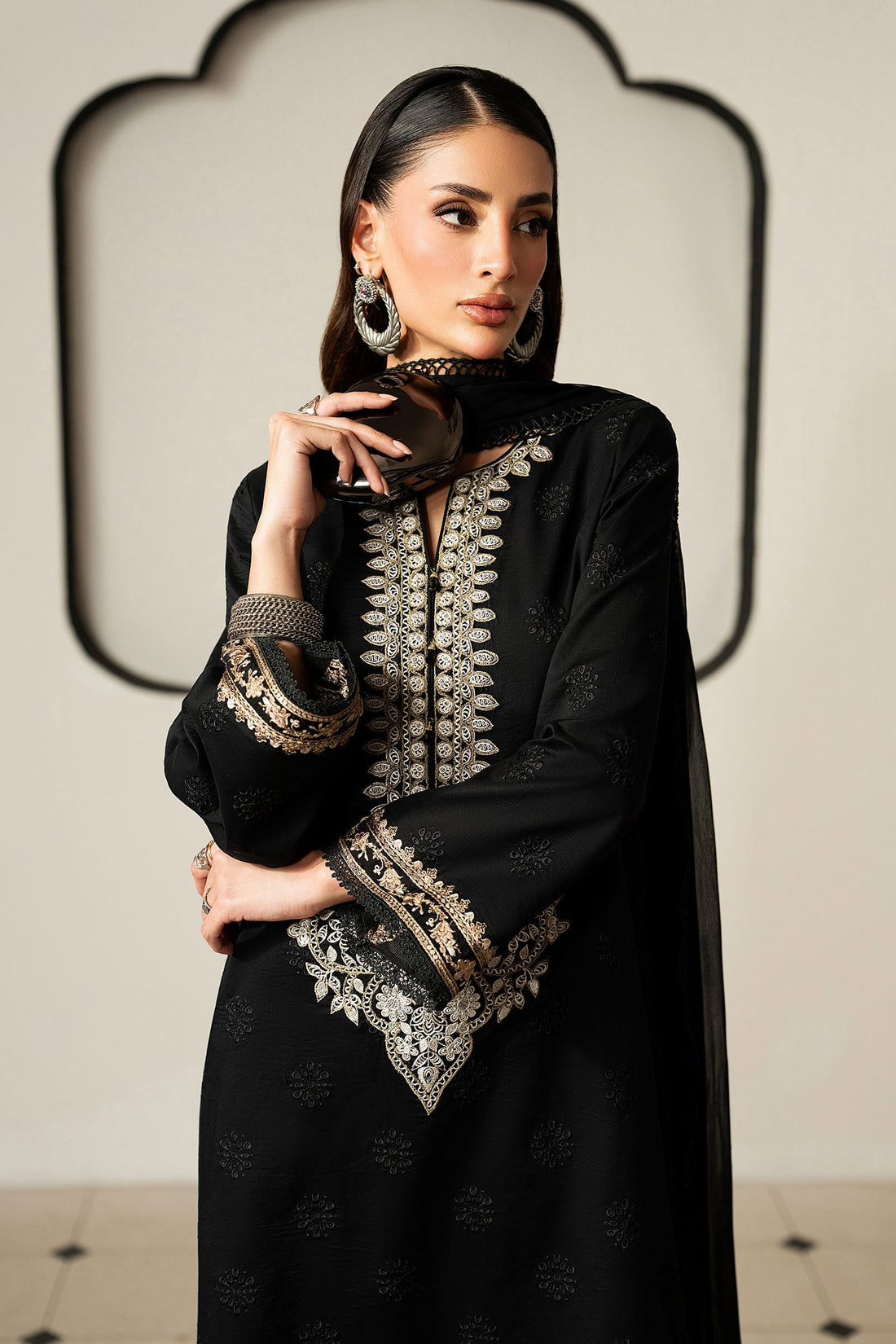 Maria B Lawn- charcol