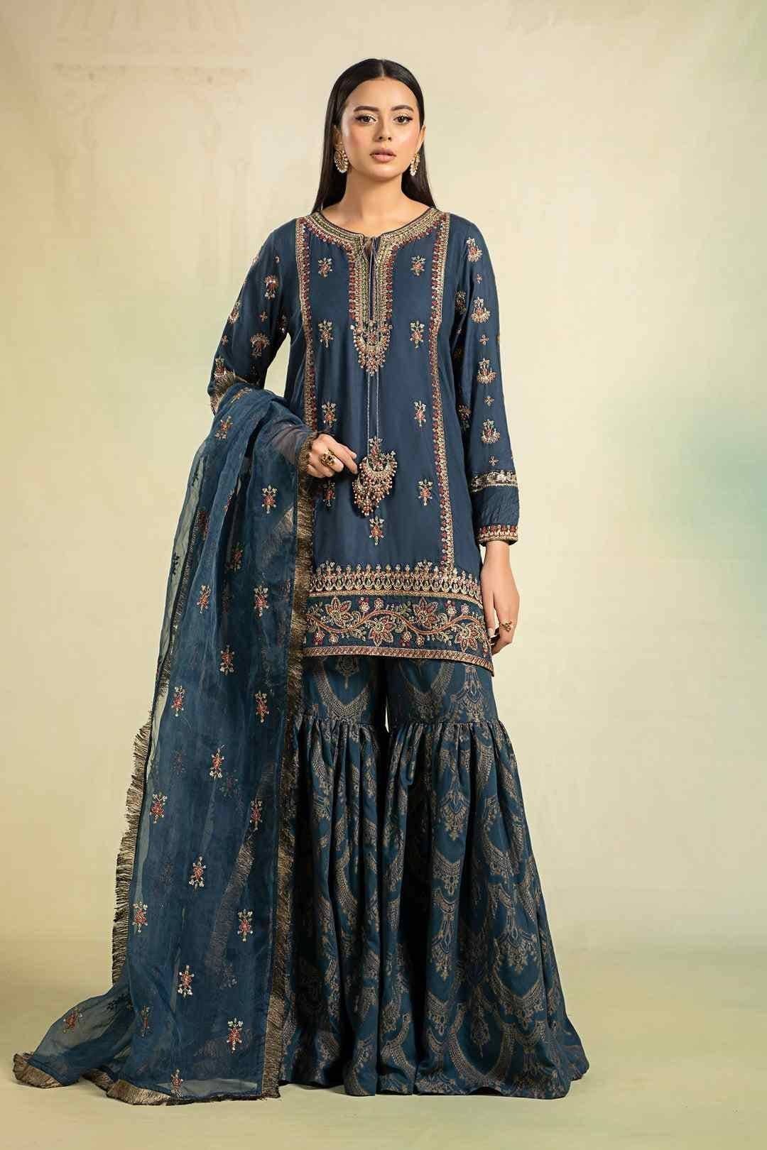 M.B (Dark blue) - LAWN 3 pc
