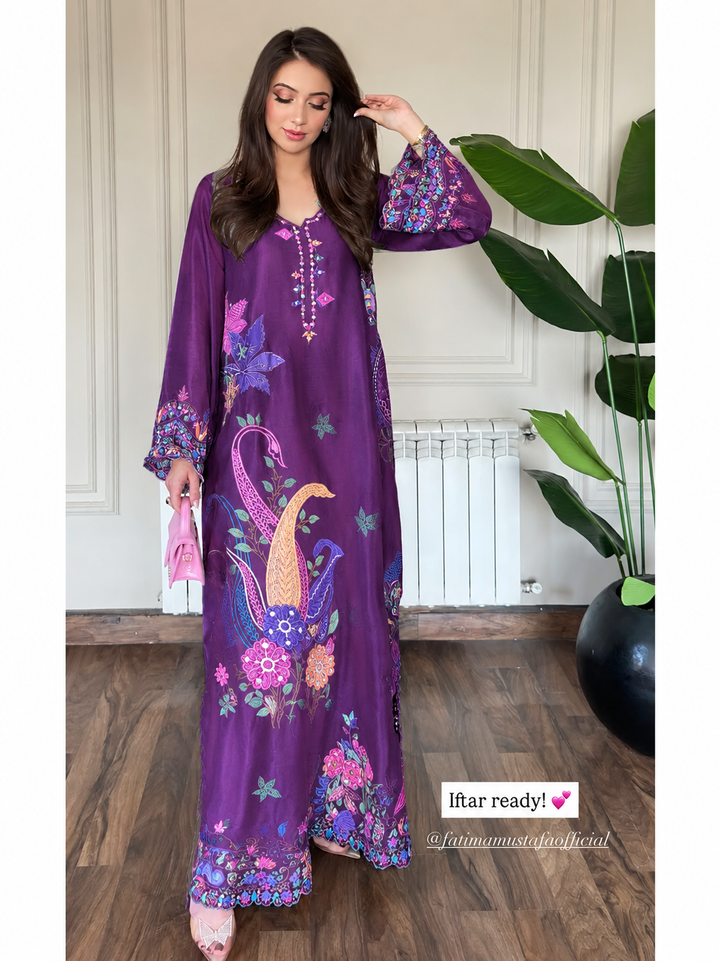 Fatima mustafa - kaftan - purple