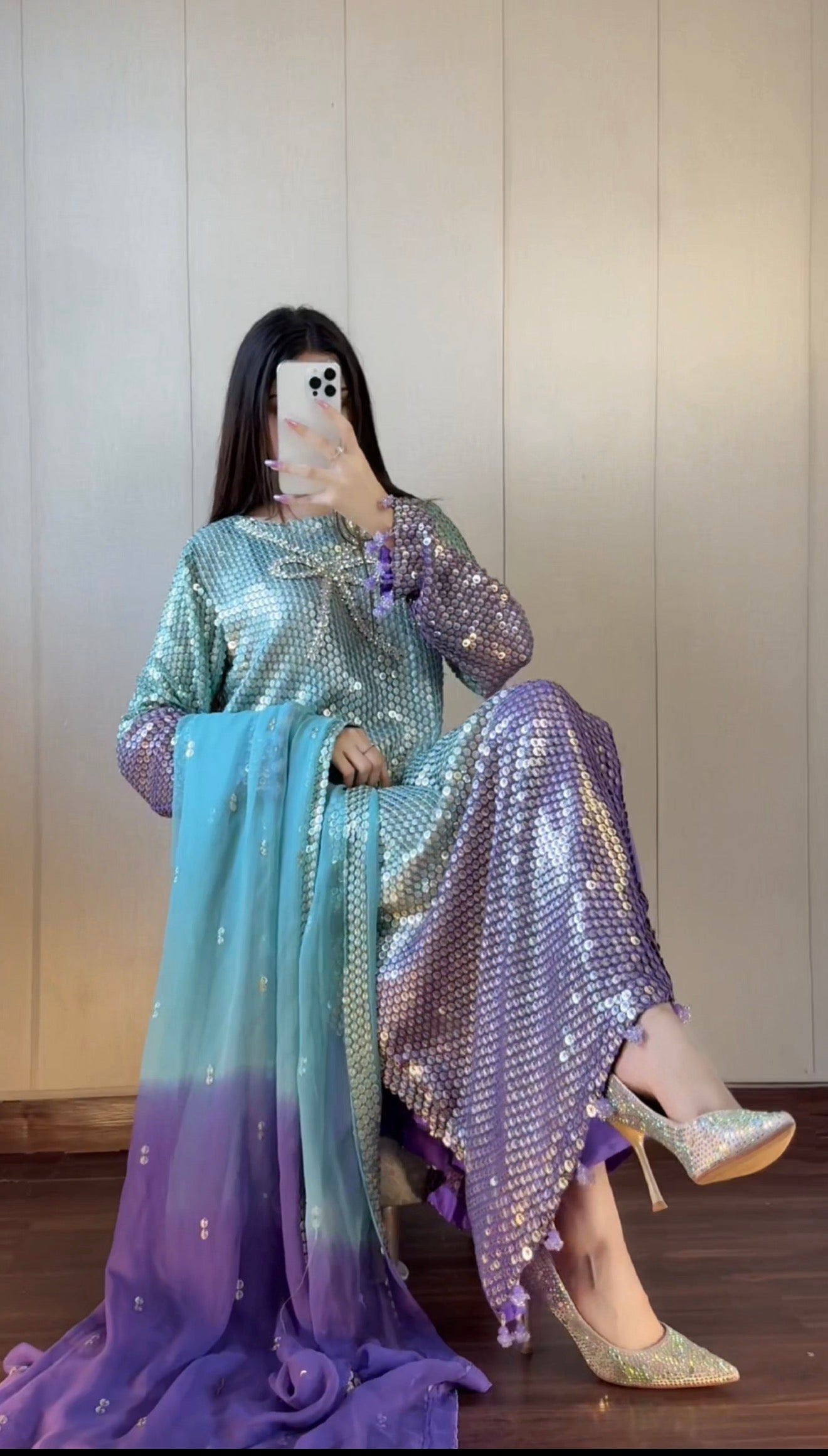 Ombre Sequins - twilight double tone