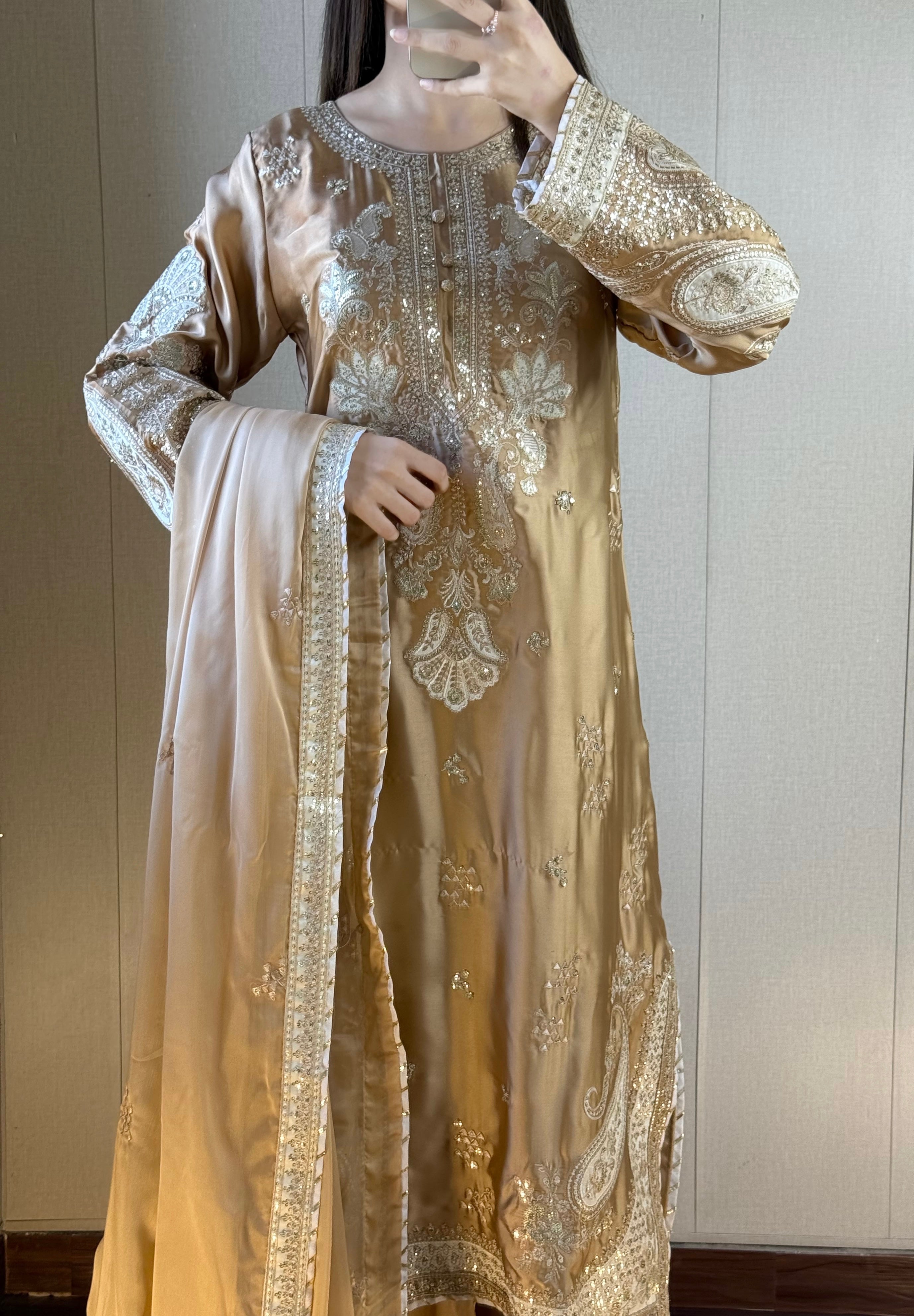 ETHNIC KAFTAN -  GOLDEN EMB