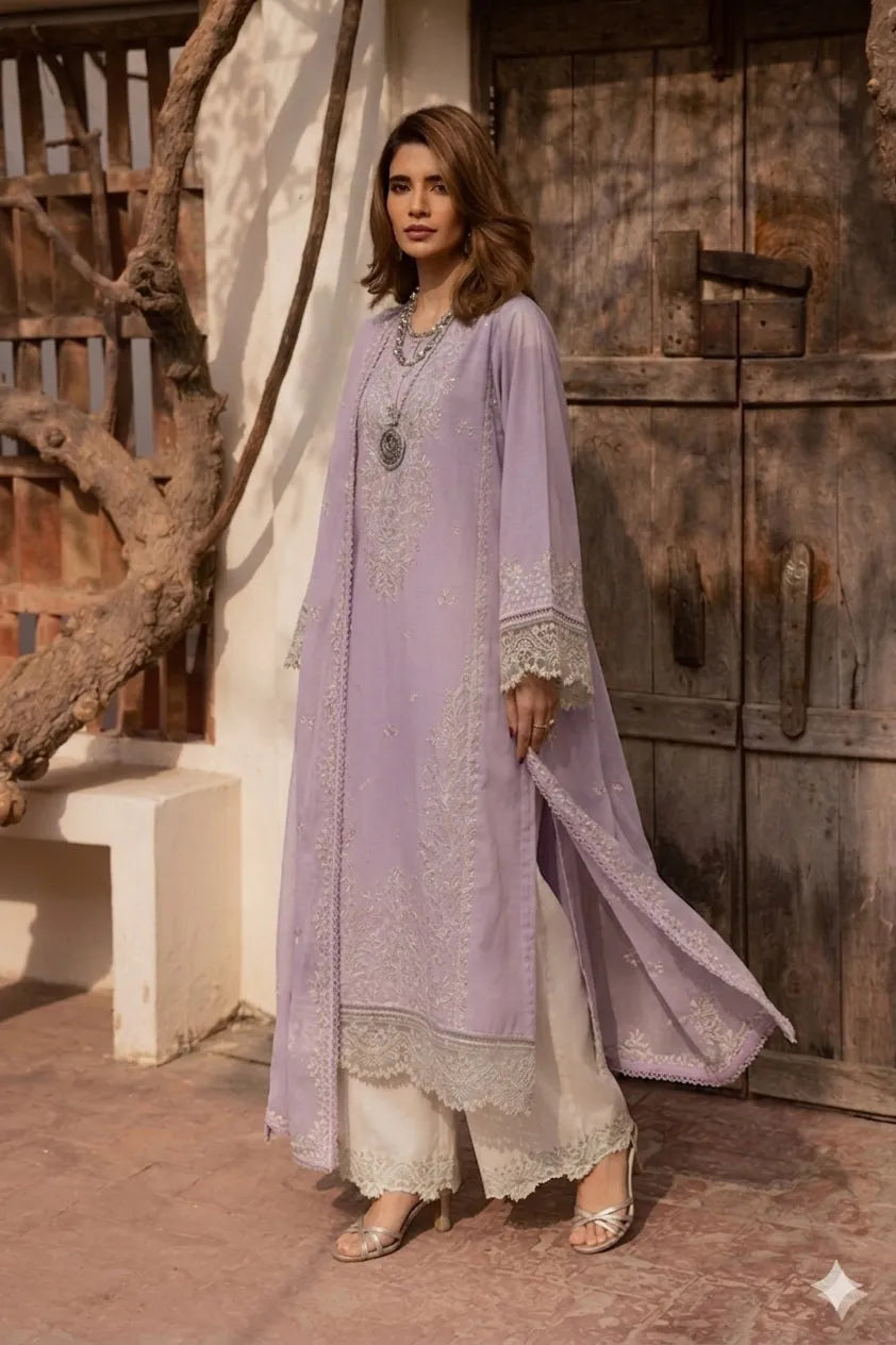 Batik Lawn - Hemayal lilac