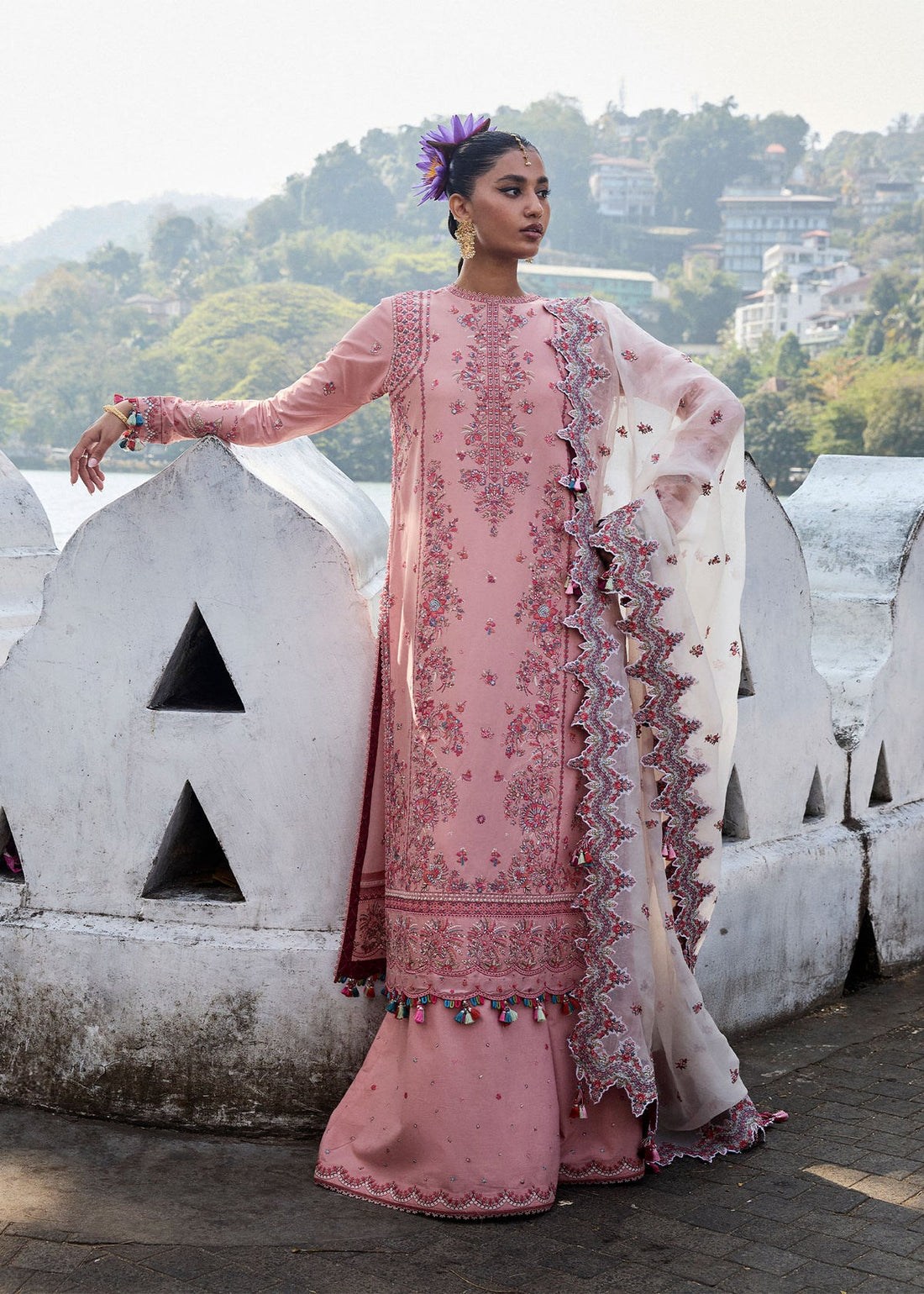 Hussain-Rehar Lawn - Rosey Pink