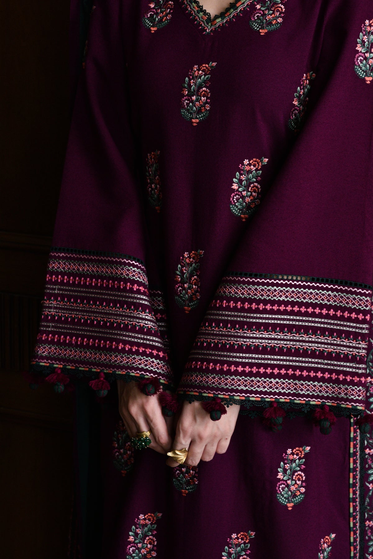 ZAIB - Burgundy Plum Cotton