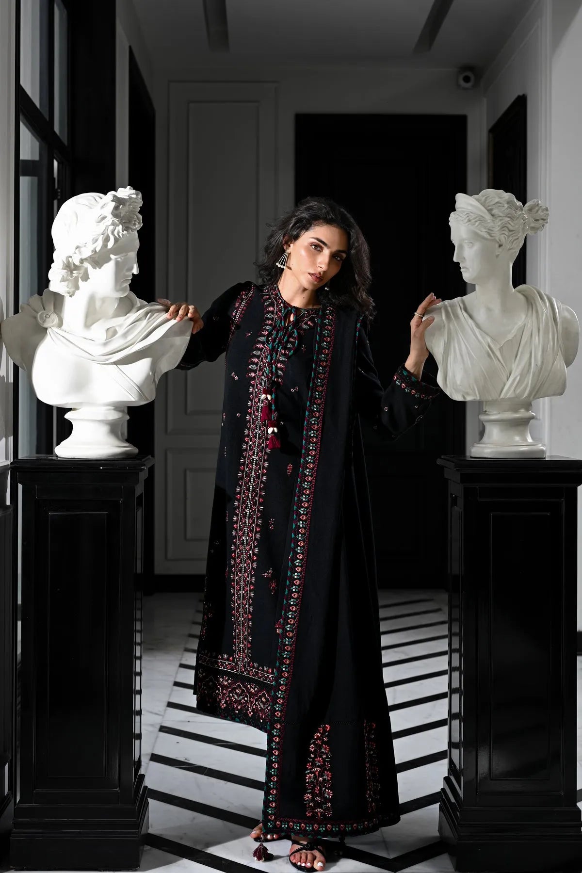 Black Kashmiri Luxury lawn