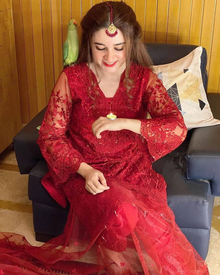 MERIUM PERWAIZ RED DRESS