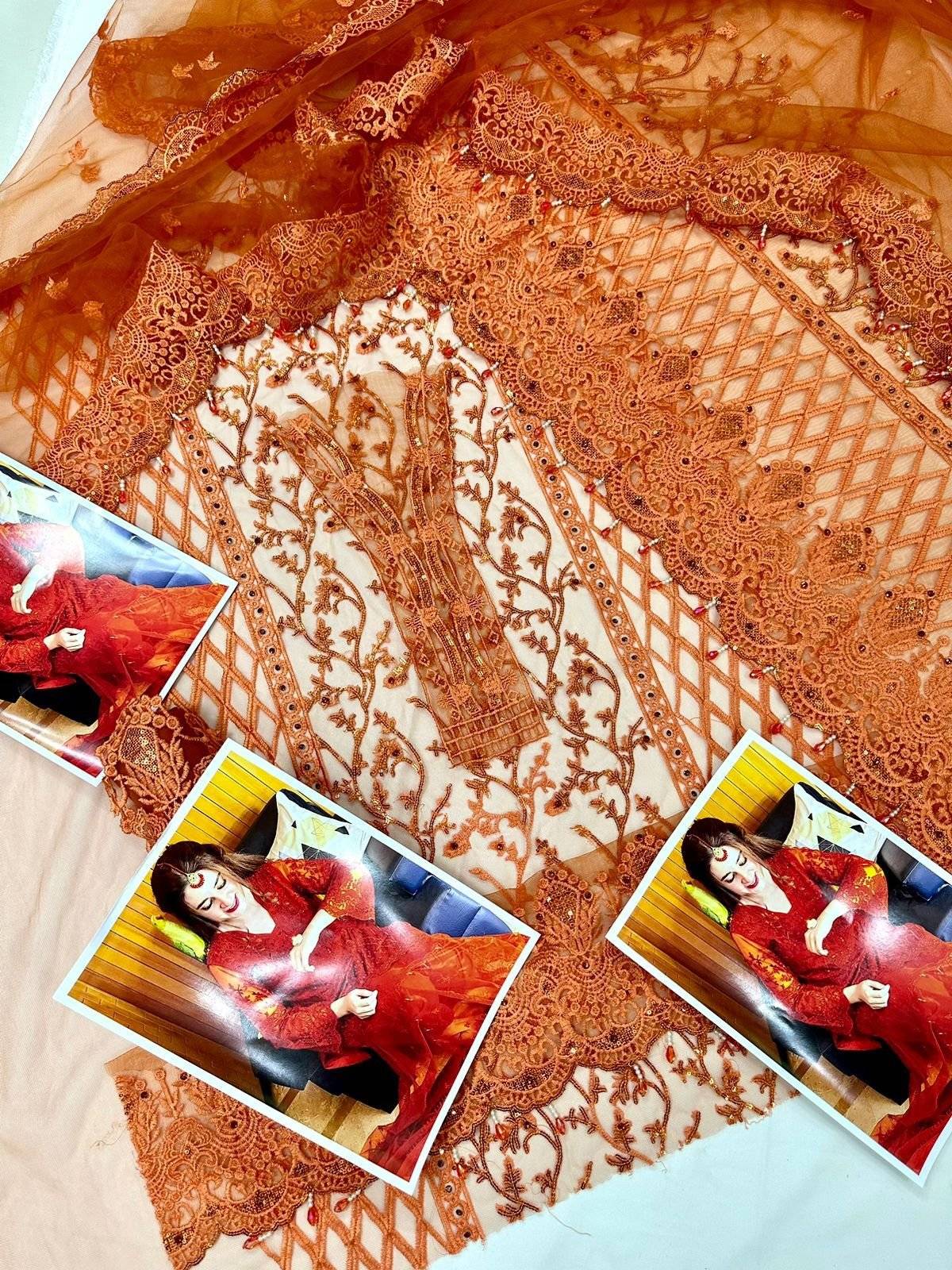 Merium Perwaiz orange outfit