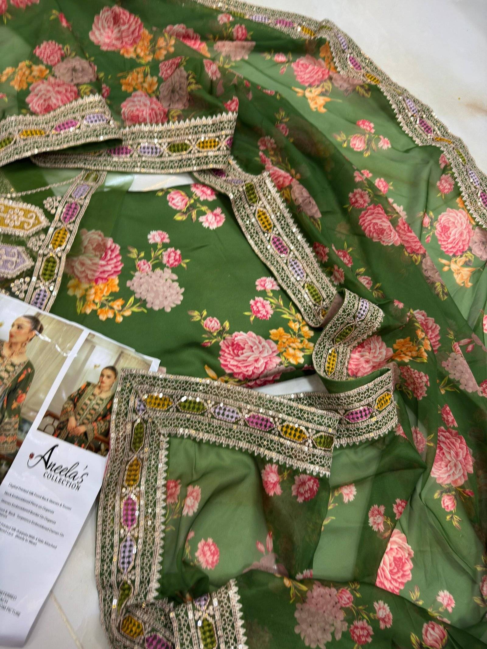 Aneela’s SILK - Hira mani green