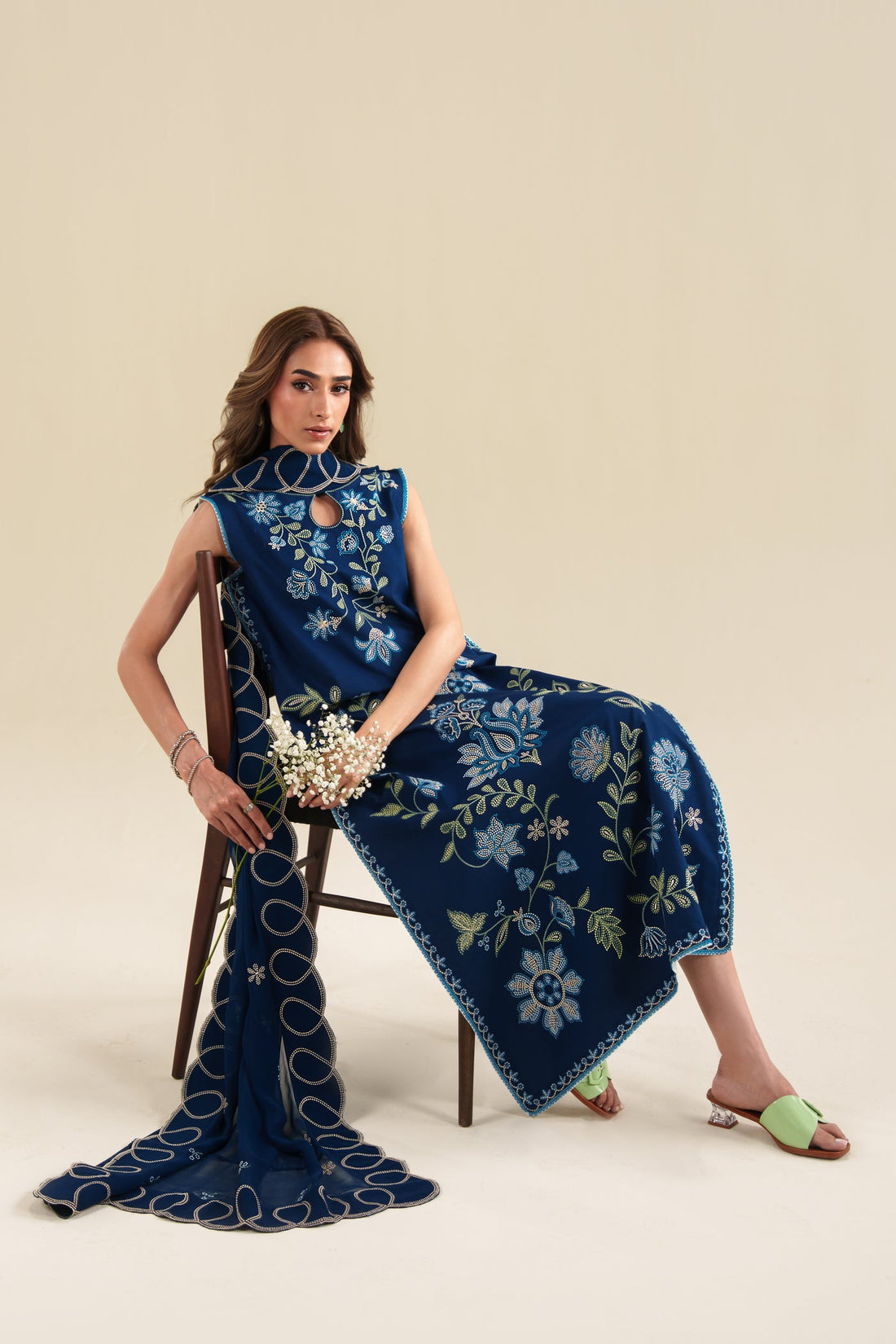 Zaib Cotton - deep blue
