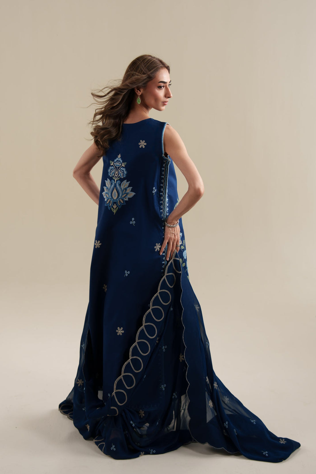 Zaib Cotton - deep blue