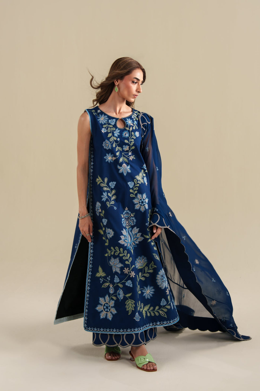 Zaib Cotton - deep blue
