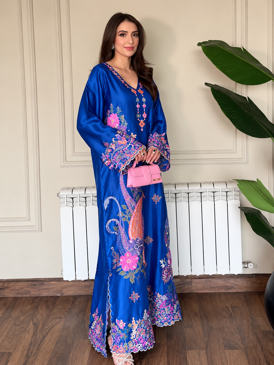 Fatima mustafa kaftan - Royal blue