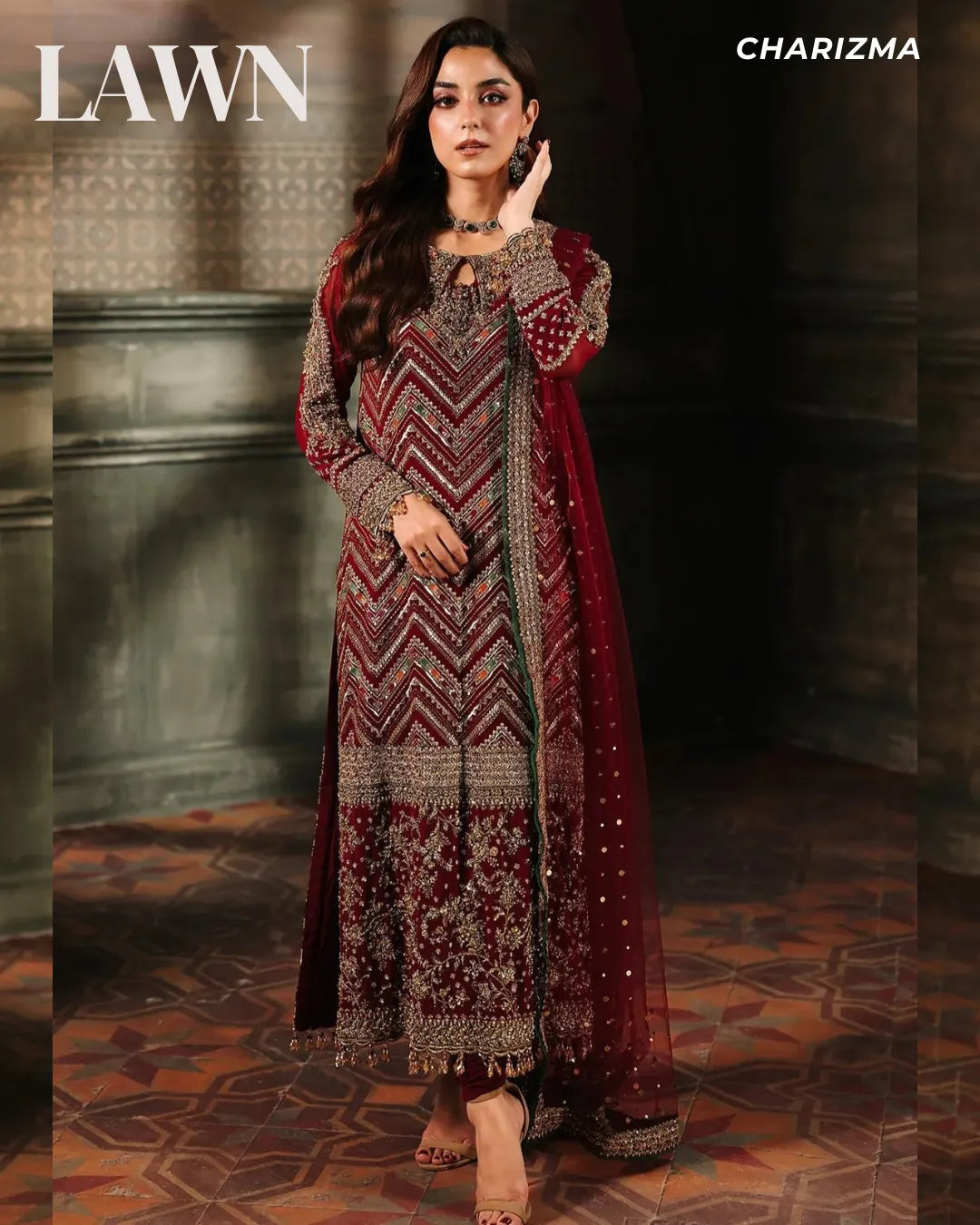 CHARIZMA LAWN - Jashan Red