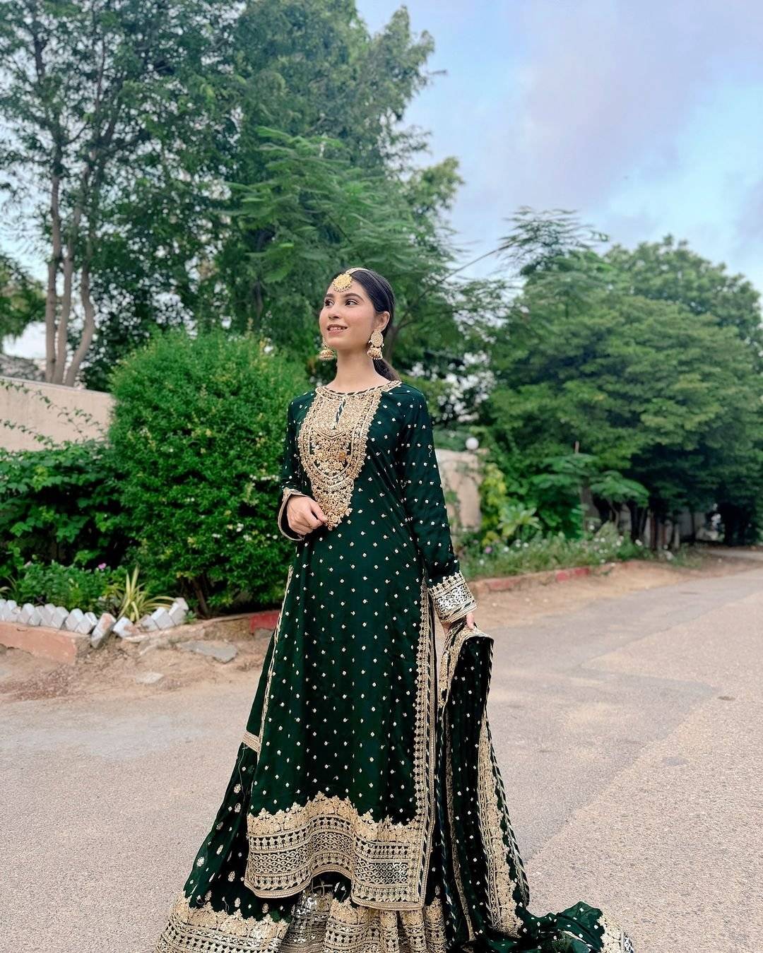 CHANDNI BY SBS BOTTLE GREEN