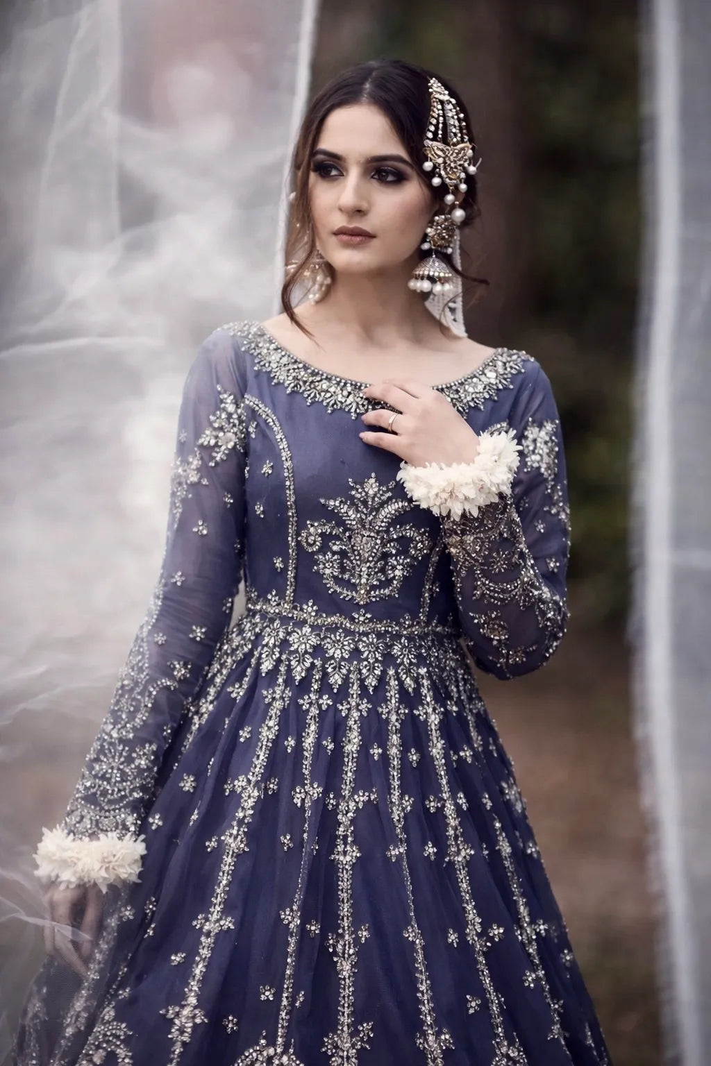 Aiman khan maxi ~ swiss blues