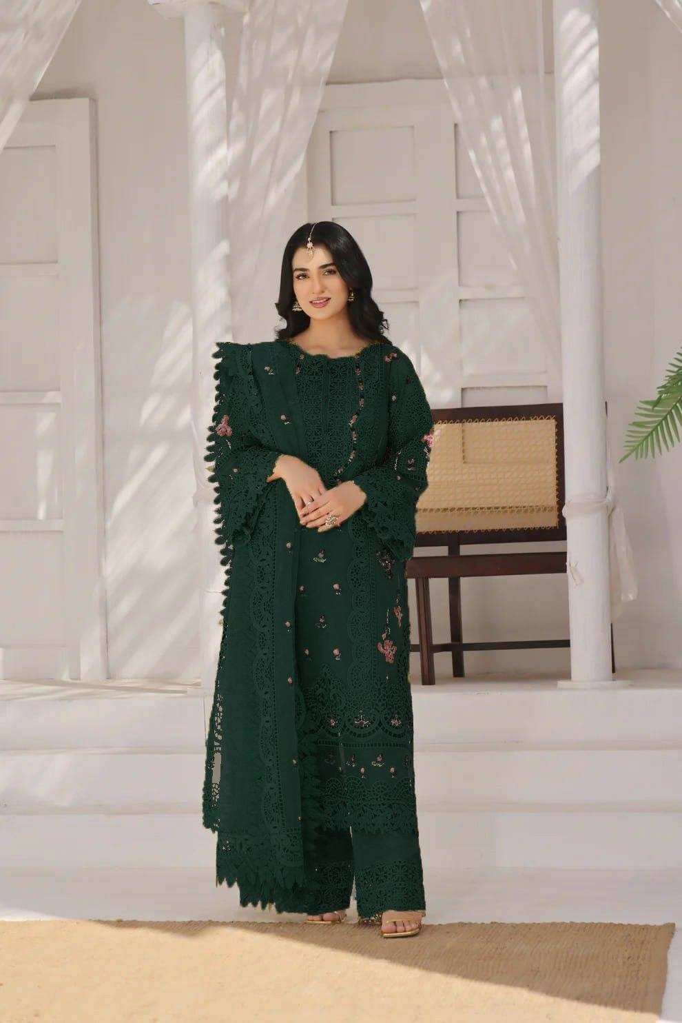 ANEELAS EMERALD ORGANZA
