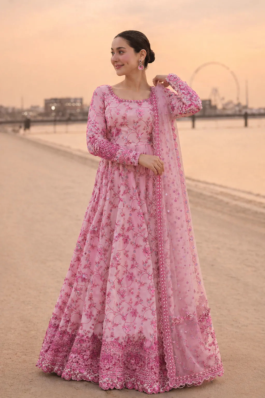 Faiza saqlain in pink marsh